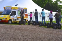 Segways queuing for ice creams.