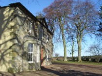Frontage of Wintonhill Farmhouse on a beautiful winter's day.