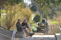 Douglas & Toby, the house's hard wrking gardeners. Winton House.