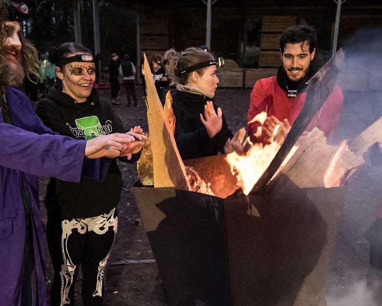 Winton Halloween 5K Run - Runners Round Fire