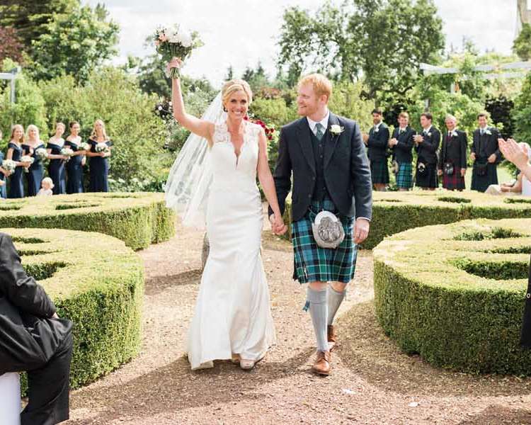 Meg and Scott's Destination Wedding at Winton Castle near Edinburgh in Scotland