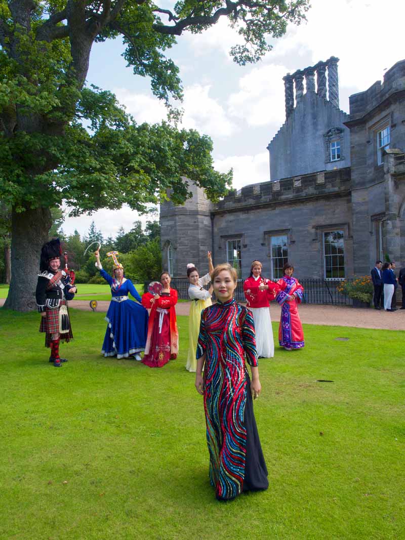 Chinese Theatre Visitors Outside Winton Castle