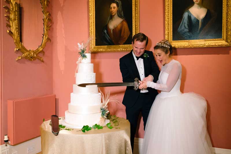 Wedding Cake Cutting at Winton Castle