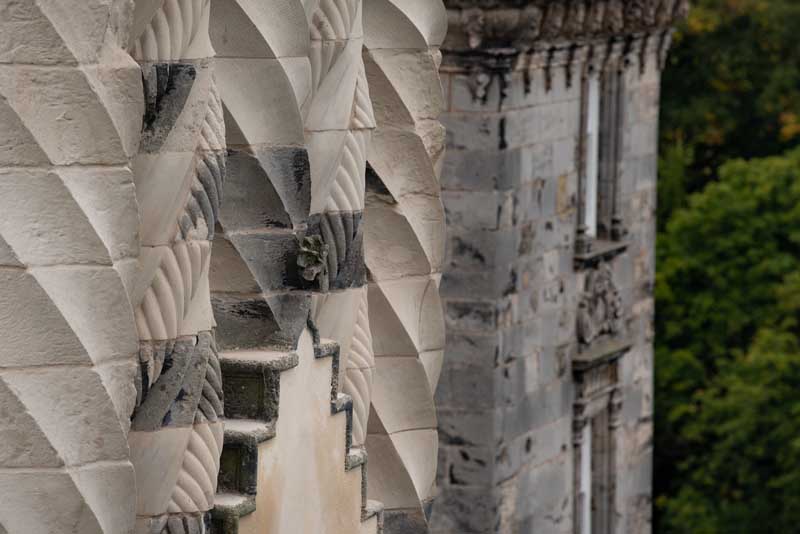 Restored Winton Castle Chimneys