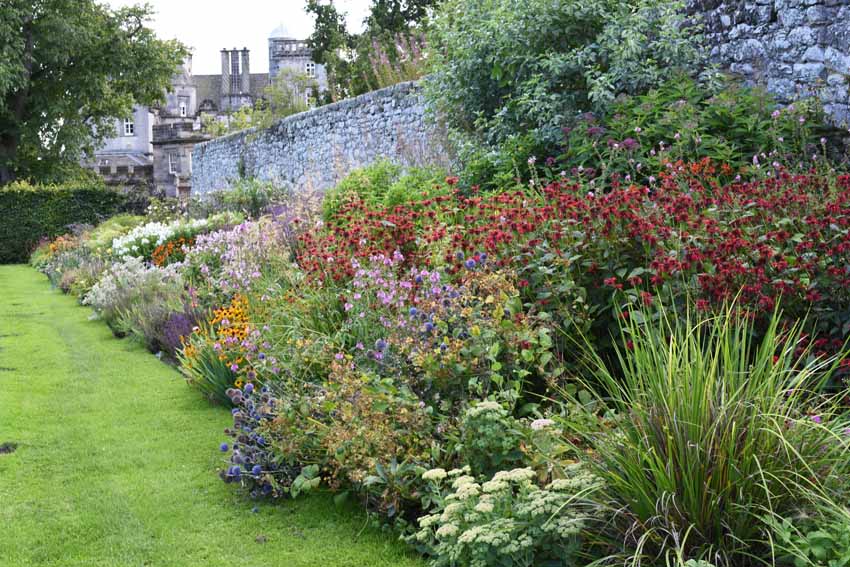Walled Garden_Winton Castle in Background