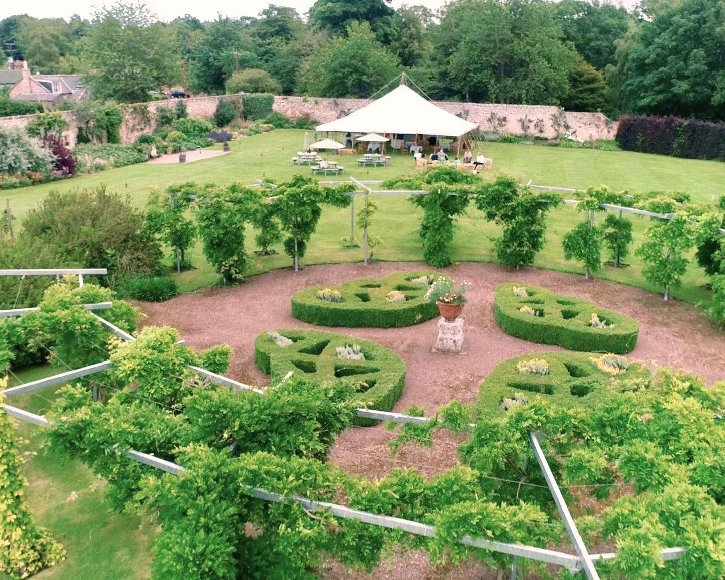 Winton Castle's Walled Garden with Canopy